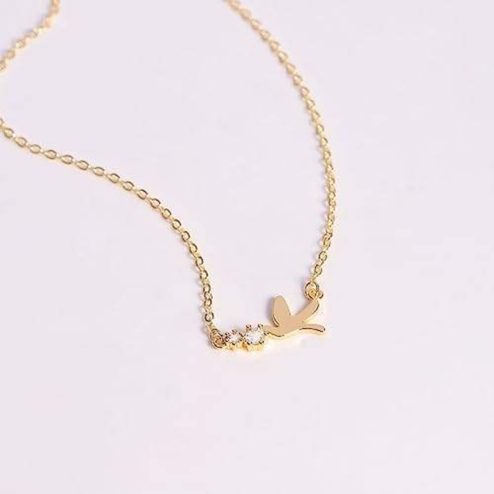 Gold Bird Pendant Necklace Dainty Crystal Rhinestone Charm Minimalist‎ Jewelry